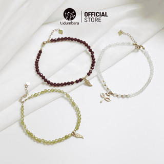  Vòng tay lắc tay chân nữ đá facet nhỏ 4mm may mắn tình duyên phong thủy Udum quà tặng ý nghĩa. 