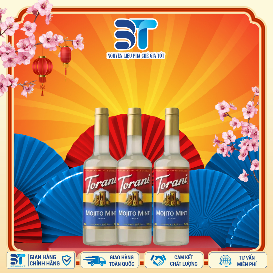 Siro/ Syrup Vị Bạc Hà Trắng TORANI Mojito Mint - Chuyên Pha Chế - 750ml
