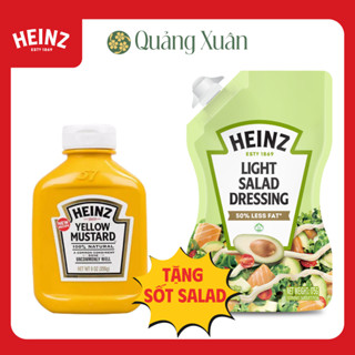   Tặng Sốt Salad  Mù Tạc Màu Vàng HEINZ 255g  HSD: 05 2027  