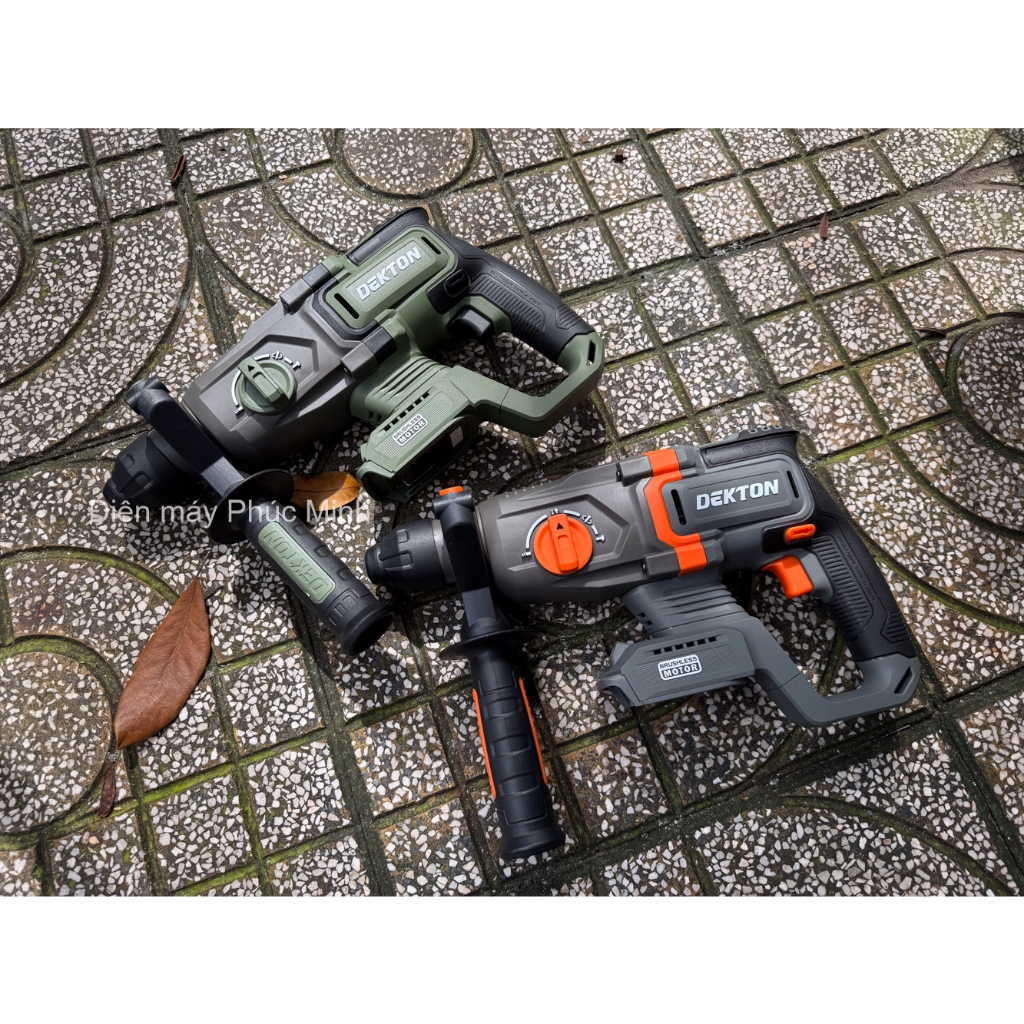 Máy khoan betong DEKTON M21 - M21-RH2603XC (Olive) & M21-RH2603XC (XÁM) Pin chân phổ thông LỰC 3,2J