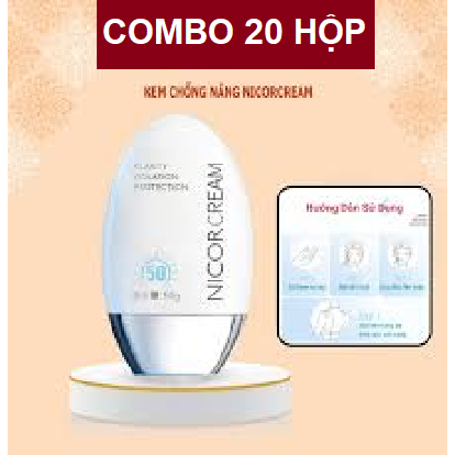 20 HỘP _ Bán sỉ 20 hộp kem chống nắng trắng da nicor chính hãng