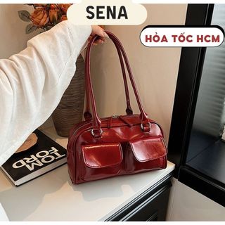  Túi xách nữ đeo vai SENA TX134 Túi kẹp nách xách tay 2 hộp hot trend đơn giản sang chảnh đi làm 