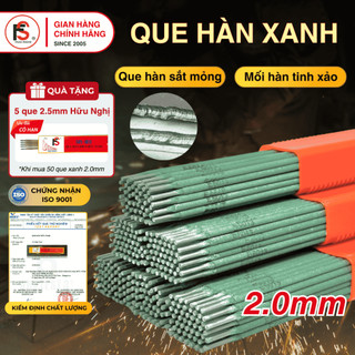  Que Hàn Sắt Mỏng 2 ly Hữu Nghị Que Nhiệt Độ Thấp Tối Ưu Cho Máy Hàn Mini Dễ Bong Xỉ Mối Mịn Chắc 