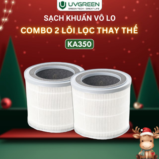  Combo 2 Màng Lọc  Lõi Lọc  HEPA H13 Diệt Khuẩn Cho Máy Lọc Không Khí UVGREEN KA350 FT - Bộ Lọc 3 Lớp Cấp Lọc Than Hoạt 