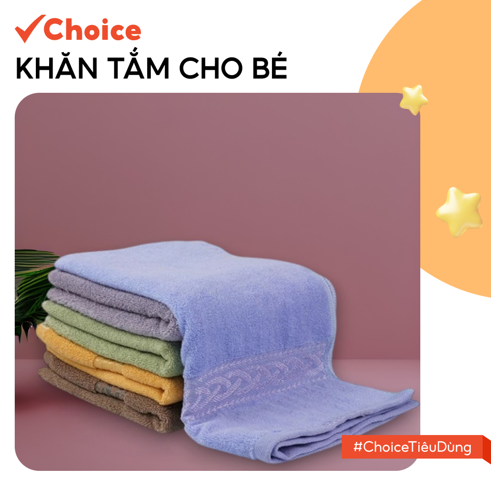 Khăn tắm cho bé Choice KIBA KB13 màu trơn