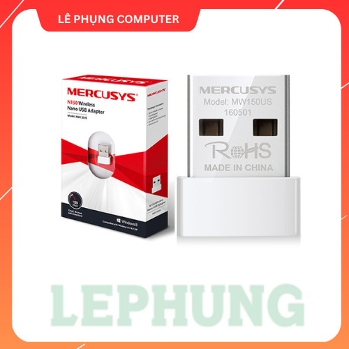 Bộ Chuyển Đổi USB Wifi Nano Mercusys MW150US Chuẩn N 150Mbps HÀNG CHÍNH HÃNG- bảo hành 2 năm