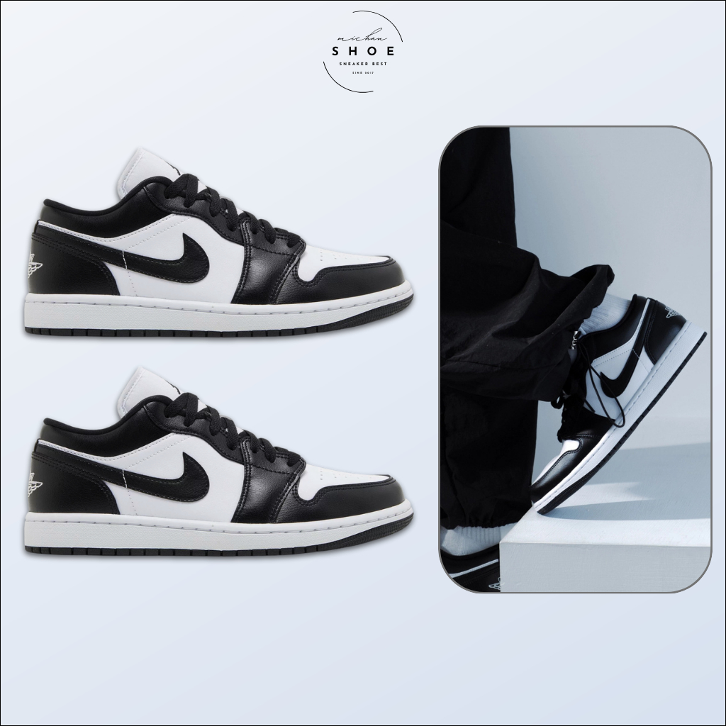 Giày Thể Thao JD1 Low Panda – Sneaker Nam Nữ JD Thấp Cổ Đen Trắng Basic