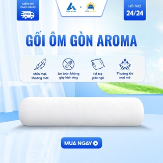  Gối Ôm Bông Gòn Ép Hơi Cao Cấp Aroma Mềm Mịn Êm Ái An Toàn Cho Sức Khỏe - 20x100 - Có Khóa Kéo 