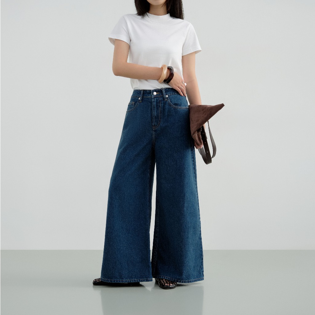 Quần Jeans Nữ Form Rộng, Jeans Nữ Ống Rộng Lưng Cao Tôn Dáng - ULTRA WIDE LEGS - THE J JEANS