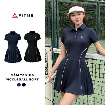 Váy tennis pickleball thể thao nữ Fitme SOFT chất liệu dày dặn thoáng khí tặng kèm quần bảo hộ DTSO02