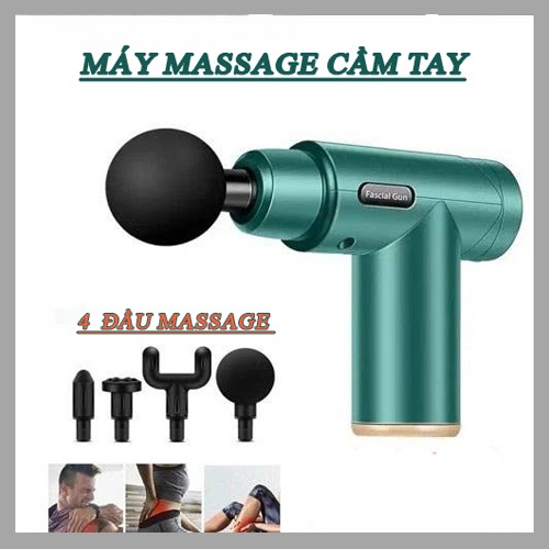 MÁY MASSAGE CẦM TAY GUN OSK-802 – 6 CHẾ ĐỘ, 4 ĐẦU MASSAGE CHUYÊN DỤNG