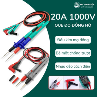  Que đo đồng hồ vạn năng 20A đầu kim thép chống mòn dây silicon chịu nhiệt loại tốt. 