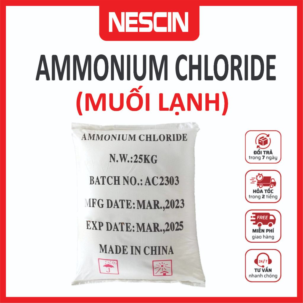 Muối Lạnh - Ammonium Chloride - Pha Nước Rửa Chén - Rửa Xe - Bổ sung dinh dưỡng nuôi vi sinh