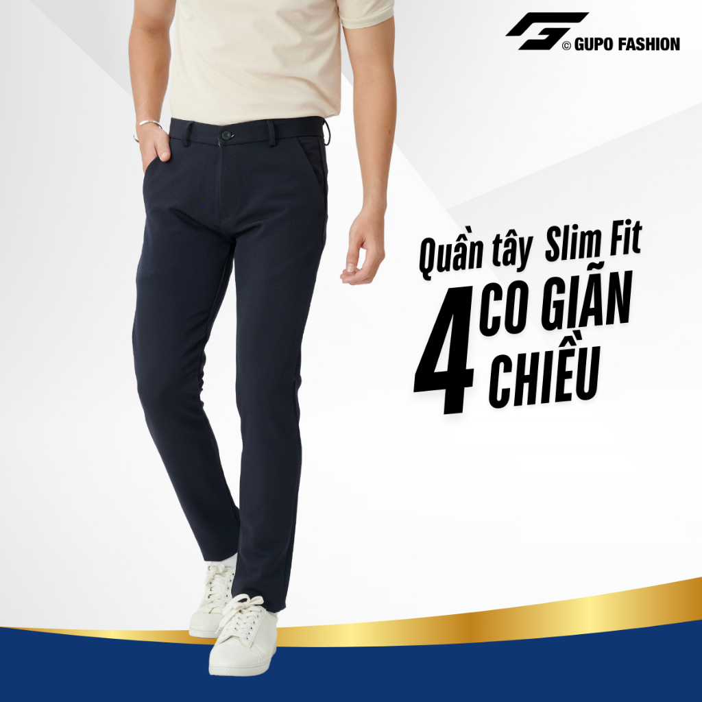  Quần Tây Nam Slimfit Ống Côn Body Quần Âu Cotton Co Giãn 4 Chiều Hàn Quốc Công Sở GUPO - WP610 