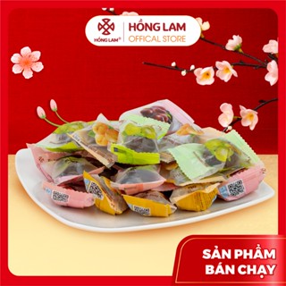  Ô mai ngũ quả Hồng Lam gồm 5 vị quả ô mai kết hợp. Dạng hộp và gói 