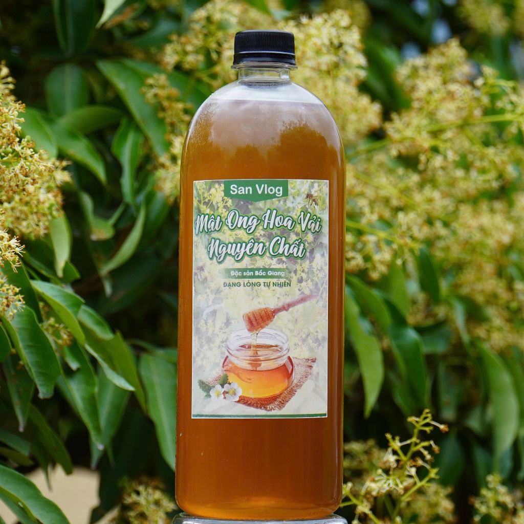1 Lít MẬT Ong Hoa Vải Bắc Giang nguyên chất đã hạ thủy phần chất lượng