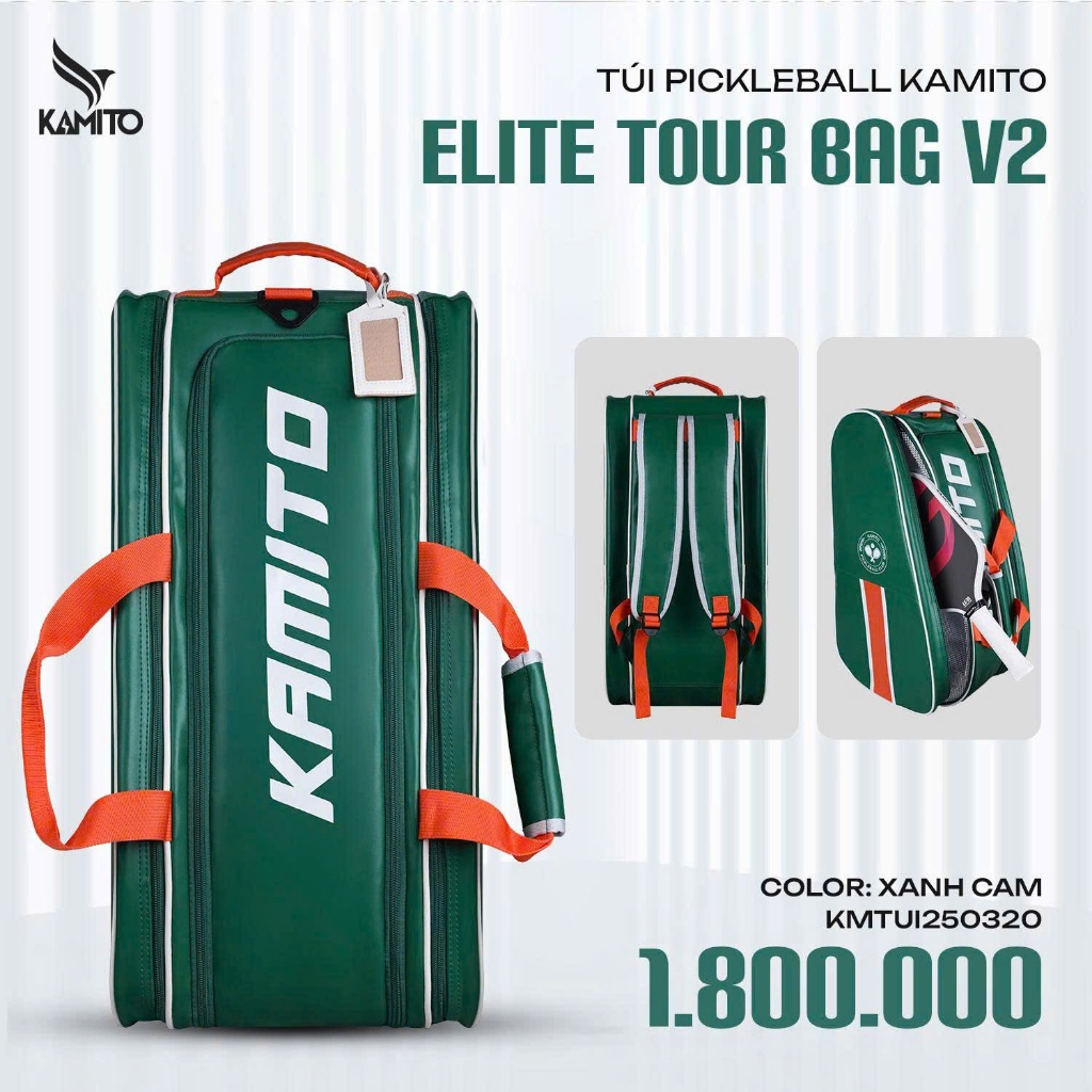 Túi Pickleball Kamito Elite Tour Bag, Balo Túi Đựng Vợt Pickleball, Size 59cm, Vải cao cấp