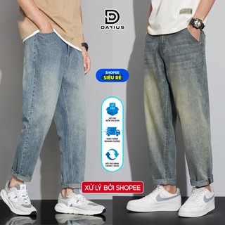  Quần Bò Jeans Baggy nam cạp cao phom xuông ống suông rộng lỡ Bigsize Avocado 