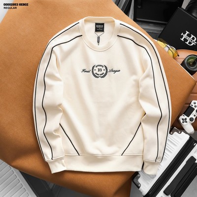 [FORM RỘNG] Áo sweater nam Heboz nỉ bông line 2M, áo khoác tròng đầu vải nỉ giữ ấm tốt - 00002953