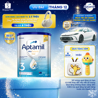   CƠ HỘI TRÚNG CAMRY  Sữa bột Aptamil Profutura Kid Cesarbiotik New Zealand số 3  800g  cho bé từ 24 tháng tuổi 