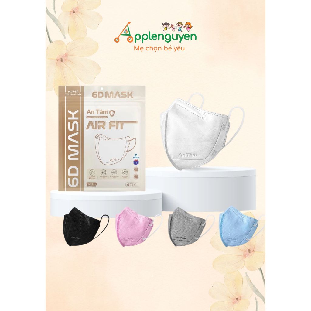 Thùng 100 chiếc Khẩu trang An tâm cho người lớn 5D 6D đủ hoạ tiết