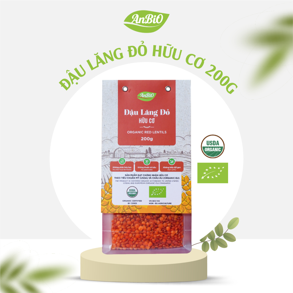 {CHÍNH HÃNG ANBIO} Đậu lăng đỏ hữu cơ Anbio- Chứng nhận hữu cơ USDA & EU
