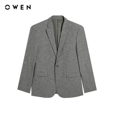 Owen - Áo blazer Slim Fit BLS256125 màu Xám đậm chất liệu Namu