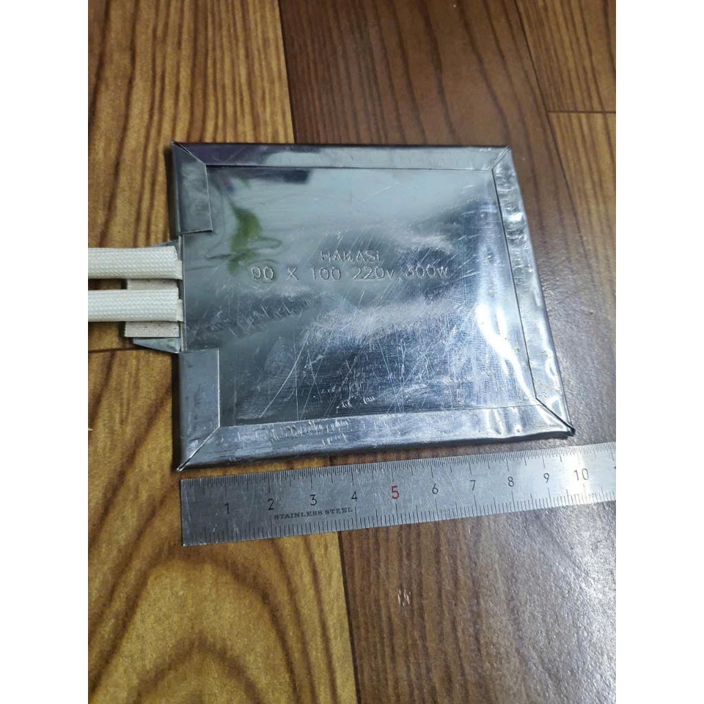 Tấm Điện Trở Vuông Đốt Nóng, Gia Nhiệt Khuôn 220V-300W - Thương hiệu HAKASI - Inox 304