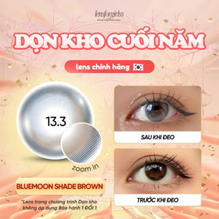  Kính áp tròng sz GIÃN TRÒNG hiệu ứng ánh trăng BLUE MOON SHADE BROWN chính hãng HERA | Lens cận | LENSFORGIRLSS 