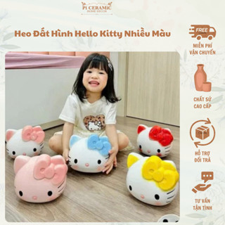  Heo Đất Hình Hello Kitty Nhiều Màu-Heo tiết kiệm cute nhiều màu hello kitty 