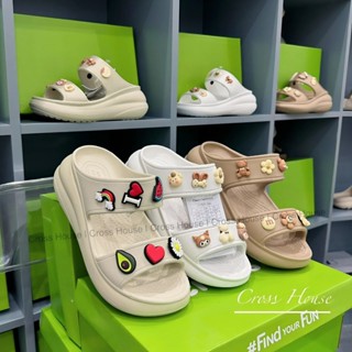   Full Box  Cross Classic Sandal 7CM | Dép Cross Đế Cao Nữ siêu êm Tặng Full Charm 3D 