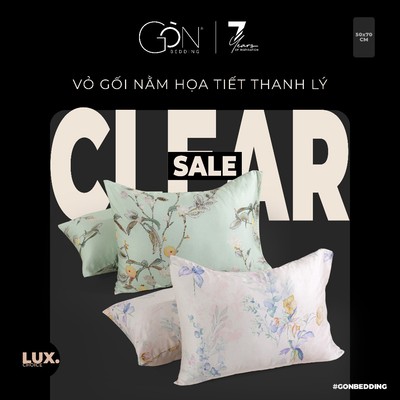 [Hàng Thanh Lý] Vỏ Gối Gòn Bedding Lụa Tencel 60s Cao Cấp Hoạ Tiết 50x70 cm