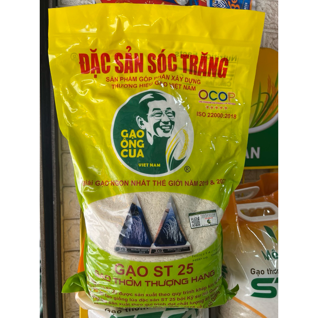 [HOẢ TỐC] Gạo ST25 Ông Cua chính hãng 100% (dẻo mểm) - 5KG