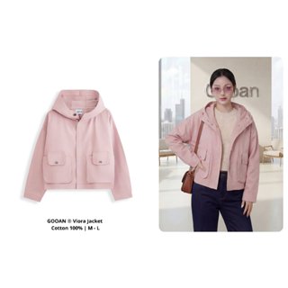  Áo Khoác Chống Nắng Kaki Viora Nữ Gooan - Chất Liệu Cotton 100% Thoáng Mát Form Boxy Phong Cách Hàn Quốc Có Mũ 