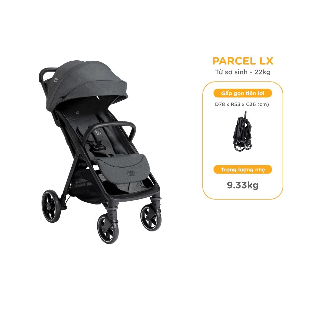 Xe đẩy trẻ em Joie Parcel LX W/ RC & ADPT & TB dành cho bé từ sơ sinh đến 22kg