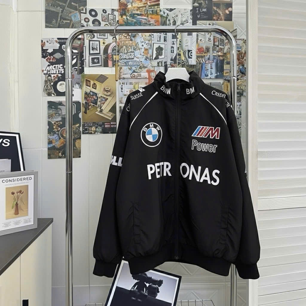 Áo Khoác Nam Nữ Phượt Thủ BMW M Power Petronas Unisex – Áo Jacket Thể Thao Chống Gió