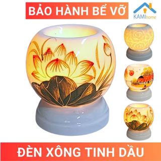  Đèn xông tinh dầu Tặng 1 bóng đèn  Chủ đề Hoa và Mẫu khác  hương thơm phòng đuổi diệt muỗi 