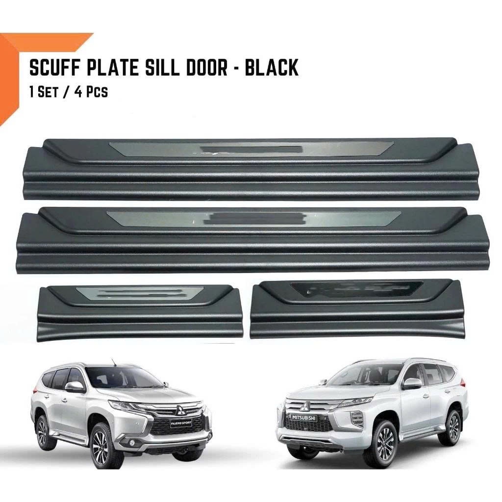 Bộ 4 Ốp Bậc Cửa Phía Ngoài Pajero sport 2017 2018 2019 2020 2021 2022 2023 2024 2025 - Ốp Bậc Cửa Pa