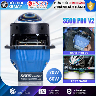  Kenzo S500 Pro V2 - Đèn Bi Cầu Led S500 Pro 70W Siêu Sáng Nhiệt Màu 5500K - Bảo Hành Kenzo 24 Tháng 