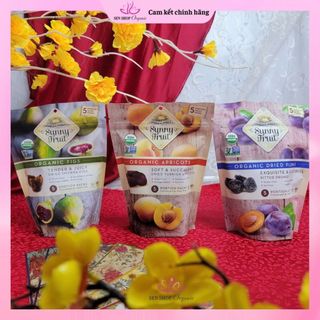 Mận khô, Cherry khô, Sung khô sấy không đường Hữu Cơ Sunny Fruits - Organic Dried Plums, tart Cherries, Dried figs