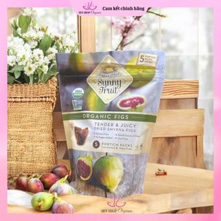 Mận khô, Cherry khô, Sung khô sấy không đường Hữu Cơ Sunny Fruits - Organic Dried Plums, tart Cherries, Dried figs