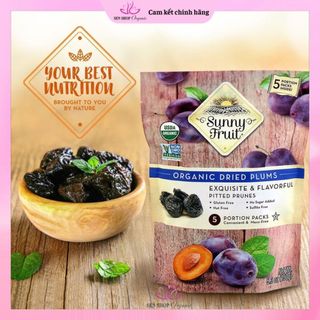 Mận khô, Cherry khô, Sung khô sấy không đường Hữu Cơ Sunny Fruits - Organic Dried Plums, tart Cherries, Dried figs