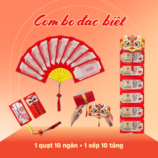  Bao Lì Xì Tết 2025 Dáng Quạt Nan Hình Đầu Lân Trending - Dáng xếp tầng Gấp gọn Hottrend-Tập 10 cái 