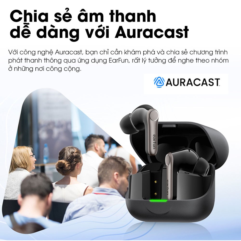 Tai Nghe Bluetooth Earfun Air Pro 4+ Plus - Chống Ồn ANC 50dB, Hi-Res Audio, LDAC, Pin 52H, Bluetooth 5.4, aptX - Bảo Hà | BigBuy360 - bigbuy360.vn