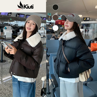  Áo phao nữ Vải Da Cổ Lông Hàng Quảng Châu mẫu mới KiuTi áo kháo phao nữ mùa đông đẹp nhất trần bông 3 lớp 