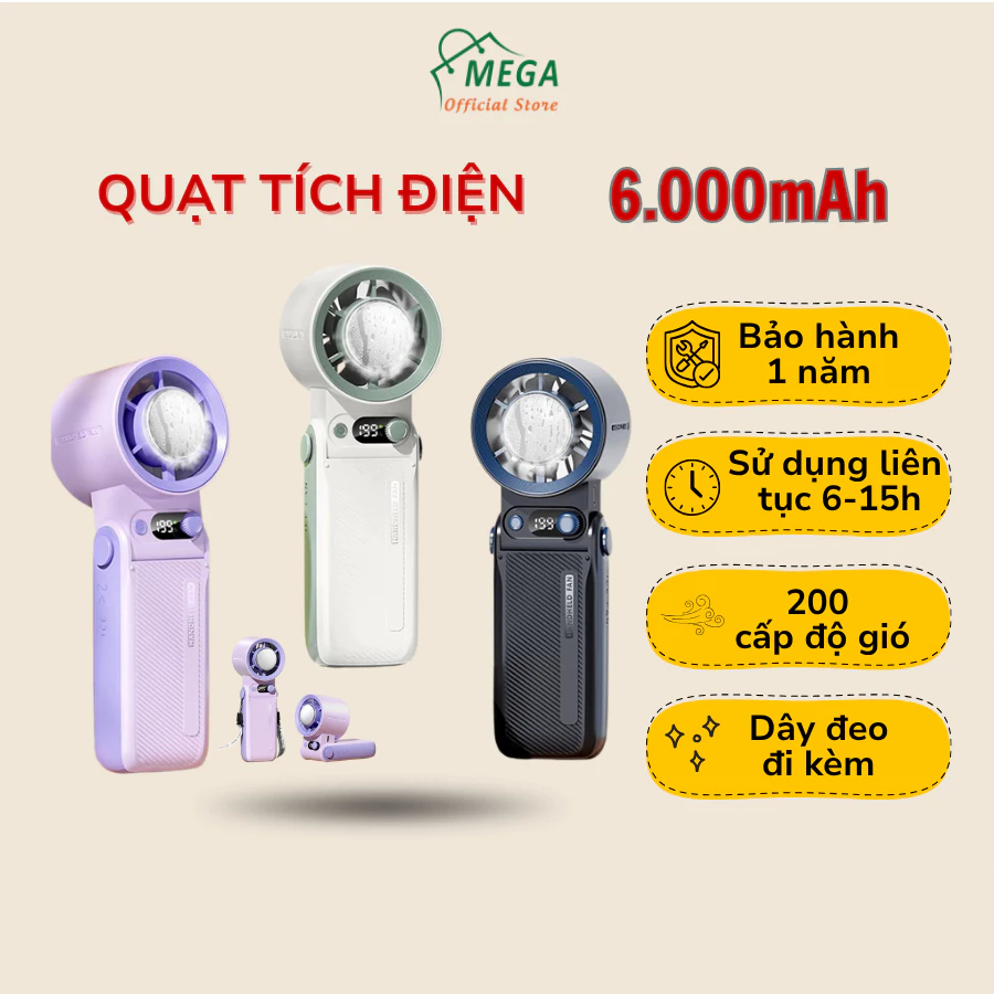 Quạt Cầm Tay Mini Sò Lạnh. Quạt JF168/A228 có Sò Lạnh. Sử dụng 4-52h. Bảo hành 12 tháng