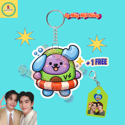 [Tặng ảnh móc khóa JimmySea] Móc khóa phong cách linh vật Avocean GMMTV chất liệu Acrylic dễ thương