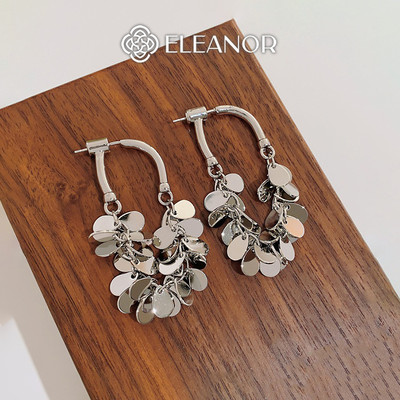 Bông tai nữ chuôi bạc 925 Eleanor Accessories tua rua phụ kiện trang sức khuyên tai 11157
