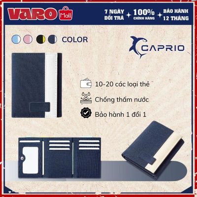 VÍ Đứng Vải Canvas Polyester TITANIUM Trượt Nước Nam Nữ Unisex | Local Brand Caprio