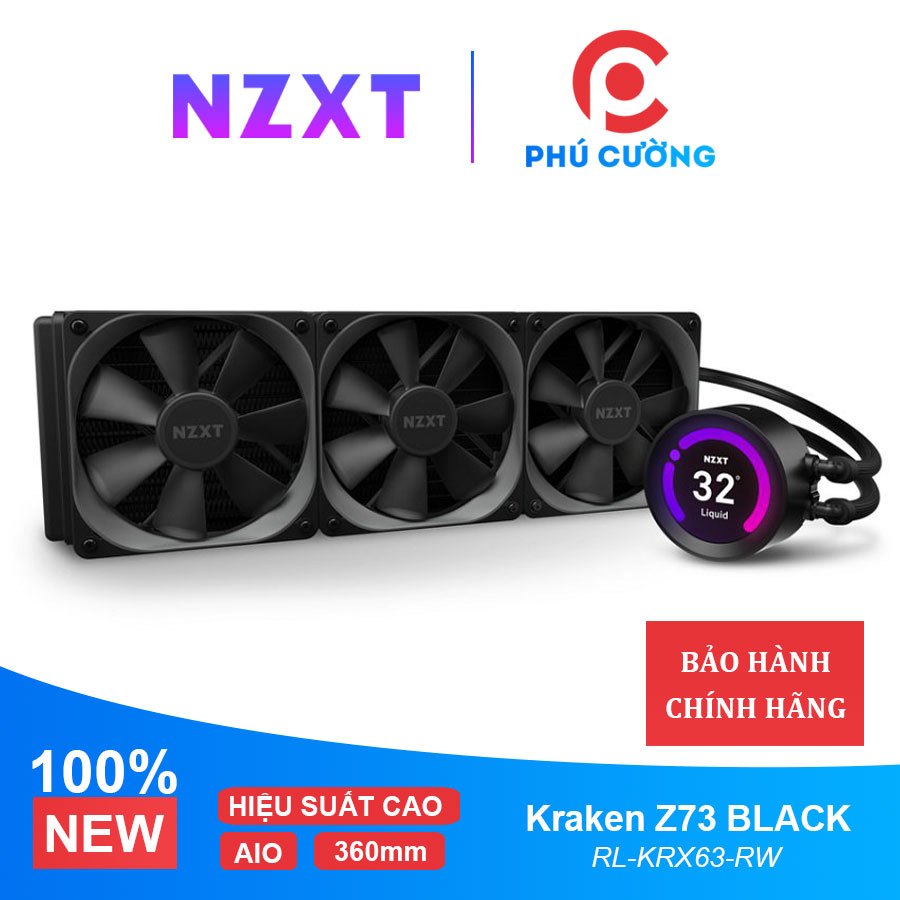 Tản nhiệt nước AIO NZXT Kraken Z73 (RL-KRZ73-01), tản nhiệt hiệu quả, bảo hành 6 năm